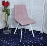 Стул CHILLI SQUARE UF860-04B сиреневый, ткань/ белый каркас