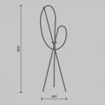 Торшер с гибким неоном Maytoni Crochet MOD369FL-L36B3K (LED, 220V, выключатель)