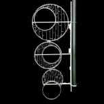 Светодиодная Консоль «Круги» 80 x 180 см, Разноцветная, 220В Laitcom LC-13408