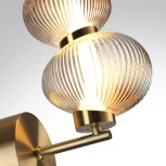 Бра Odeon Light Bruco 5095/8WL латунный/янтарный градиент/металл/стекло LED 8W 4000K (220V)