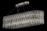 Подвесная люстра светодиодная Arti Lampadari Ovindoli Nickel Ovindoli L 1.5.100x35.100 N (220V, хрусталь, на тросе)