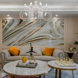 Подвесная люстра Arte Milano AM349920 349920/8-4 WT (220V, подвески, на цепи, подсвечник, свеча)