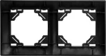 Рамка на 2 поста (черный) Stekker Эрна Элегант 49662