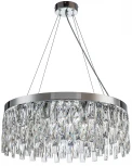 Подвесная люстра Indigo Anna V000385 (220V, хрусталь, на тросе, круглые)