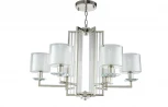 Подвесная люстра Crystal Lux Nicolas SP-PL6 NICKEL/WHITE (220V, на цепи)