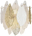 Бра Odeon Light Lace 5052/3W золото/белый/прозрачный/металл/стекло/фарфор/металл E14 3*40W (220V, подвески, лепестки)