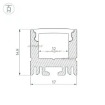Профиль ARH-LINE-1716-2000 ANOD (Алюминий) 018685 Arlight