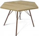 Столик журнальный SHT-S37/ЛДСП 60 медный металлик/дуб песочный Sheffilton 6793289702