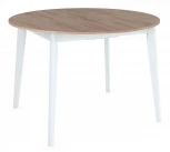 Стол Oslo круглый раскладной 110-140x110x76см, Дуб Навара, белый Bradex Home RF 0335