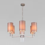 Умная подвесная люстра Eurosvet Soffio 60134/6 никель (220V, на цепи)