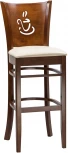 Стул барный JERRY BAR (шоколад, кремовый)