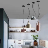 Подвесной бетонный светильник Skovl B Терракот ImperiumLoft Skovl01 (186771-26) (220V, на тросе, круглые)