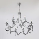 Подвесная люстра Eurosvet Adelia 60064/8 хром (220V, хрусталь Strotskis, на цепи)