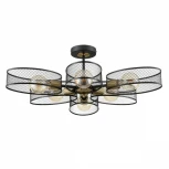 Потолочная люстра на штанге Lumion Vivana 8153/6C черный/медный, металл Е27 6*60W 220V