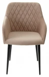Стул M-City BRANDY-X БЕЖЕВЫЙ #5, велюр / черный каркас