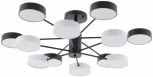 Потолочная люстра светодиодная на штанге Arte Milano Ferrara 250906/12B Bk/Wh (220V, круглые)