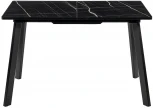 Стол Dublin раскладной 120-160х80х75 чёрный мрамор с чёрными ножками Bradex Home RF 0416