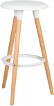 Табурет барный ROYCE (ножки светлый бук, цвет белый (W-02))