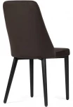 Стул Woodville на металлокаркасе Фена R темно-коричневый / черный 528466
