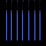 Гирлянда Тающие Сосульки 10шт по 80см, 24В, 720 Синих Светодиодов, Провод Черный ПВХ, IP55