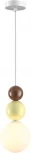 Подвесной светильник Lumion Bonbones 6557/1 белый/белый, коричневый, персиковый/металл/металл, стекло G9 1*20W 220V (на проводе, шарики)