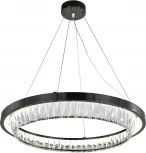 Подвесной светильник (12045/1P Black) Indigo Riva V000103L (LED, 220V, хрусталь, на тросе, кольцо)