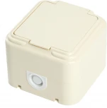 Розетка с заземлением и защитной крышкой (слоновая кость) Stekker Брест 49058