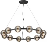 Подвесной светильник Odeon Light Troni LED 5041/120L черн./золото/дымчатый/металл/стекло 120W 4000К 9364Лм (220V, на тросе, шарики)