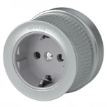 Розетка с заземлением и шторками (матовый хром) Werkel WL19-10-02 (a044924)