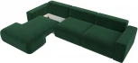 Диван угловой Лига-036 НПБ Классик Лонг левый угол (Зеленый/Велюр) Лига Диванов арт.121393L