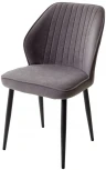 Стул VENA, цвет B28 Темно-серый, велюр / черный каркас