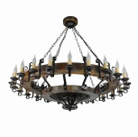 Подвесная люстра большая Тарьсма Ш-24 ST24LRH130 (220V, на цепи, подсвечник, свеча)