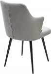 Стул M-City HERMAN СВЕТЛО-СЕРЫЙ BM-4, велюр / черный каркас