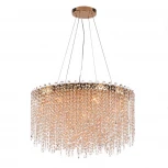 Подвесная люстра Newport 10900 10918/C gold new (220V, хрусталь, на тросе, круглые)