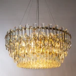 Подвесная люстра каскадная Divinare Bellatrix 3510/17 SP-18 (220V, хрусталь, на тросе)