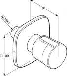 Переключатель потоков Kludi Ambienta 538470575 на два потребителя
