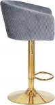 Стул барный DOBRIN DARCY GOLD (серый велюр (1922-19)) 5025_GoldBase-LM GOLD, цвет сиденья серый (1922-19), основания золото