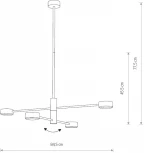 Потолочная люстра на штанге светодиодная Orbit 7941 (220V)