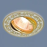 Встраиваемый точечный светильник Elektrostandard 713 MR16 WH/GD белый/золото