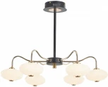 Потолочная люстра светодиодная на штанге Arte Milano Neapol-73908 273908/6 BK/GD (220V)