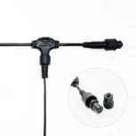 Белт-Лайт UNIBELT 10м, Провод Черный Каучук, Шаг 100 см, 10 Подвесных Патронов, IP65