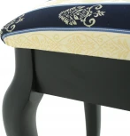 Банкетка Ретро с ящиком венге, ткань полоса синий от фабрики Mebelik