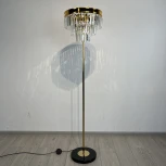 Торшер Rh 1920S Odeon Clear Glass Floor Lamp Gold Imperiumloft 241415-22 (241415-22) (220V, подвески, выключатель)