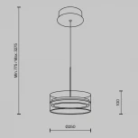 Подвесной светильник Maytoni Dress code MOD348PL-L18BBS3K (LED, 220V, на проводе, круглые)