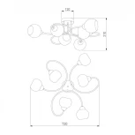 Потолочная люстра на штанге Eurosvet Tulia 30136/6 хром (220V, шарики)