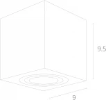 Потолочный светильник уличный Arte Lamp Galopin A1461PL-1BK (220V, куб, IP44)