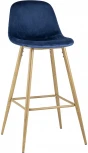 Стул барный Stool Group Валенсия велюр синий ножки цвет дерево УТ000008858