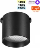 Трековый смарт-светильник для низковольтного шинопровода Novotech Easy 359473 черный с двумя режимами работы LED 6W 24V 3000-6000K (умный дом - Алиса, Tuya Smart, круглые)