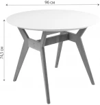 Стол R-Home Нарвик д.960 Белый Темный орех