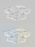Потолочная люстра ярусная Natali Kovaltseva HIGH-TECH LED LAMPS 82028 (регулировка яркости, 220V, пульт управления, цветы)